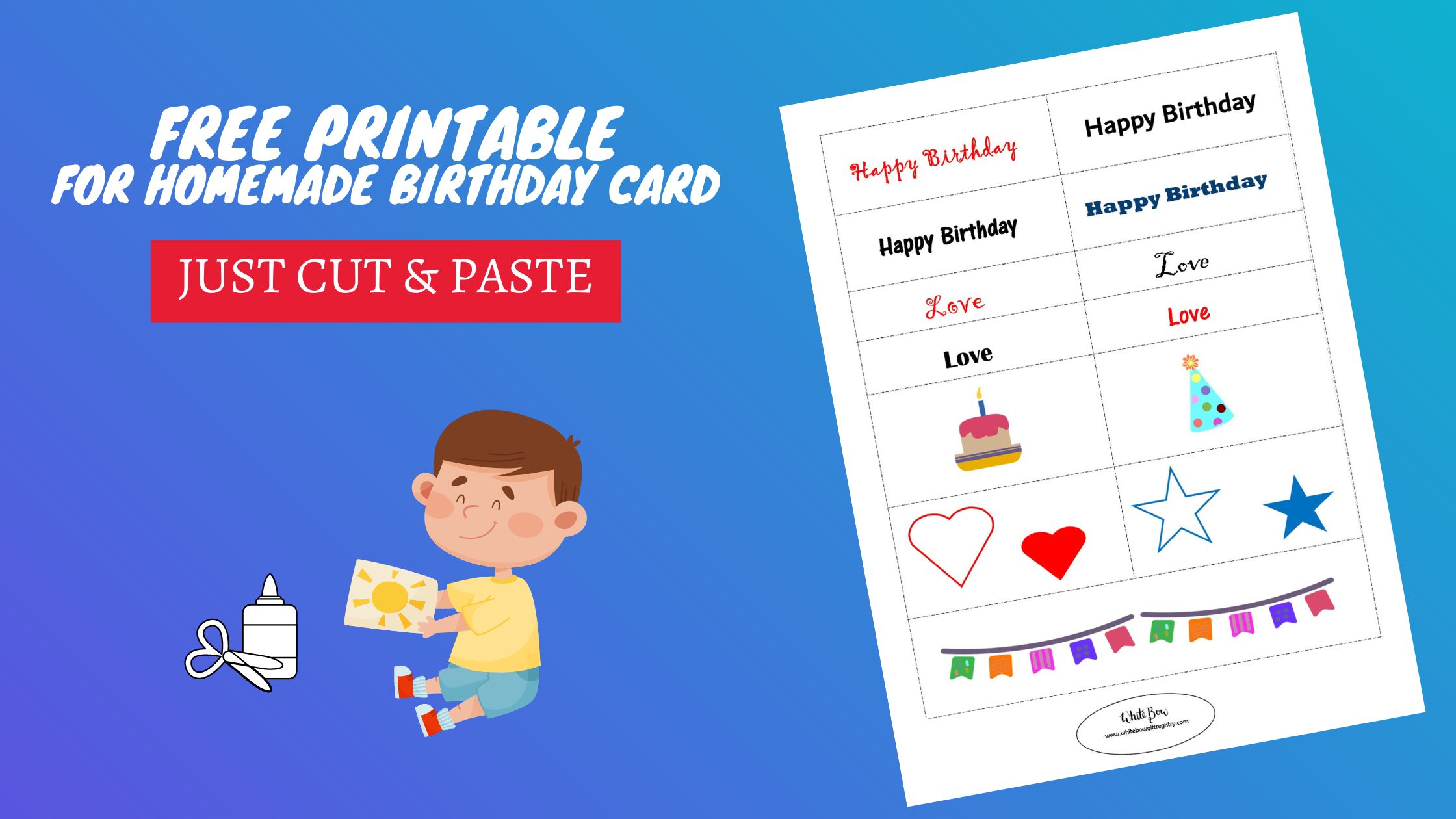 Free Printable for Homemade Birthday Card