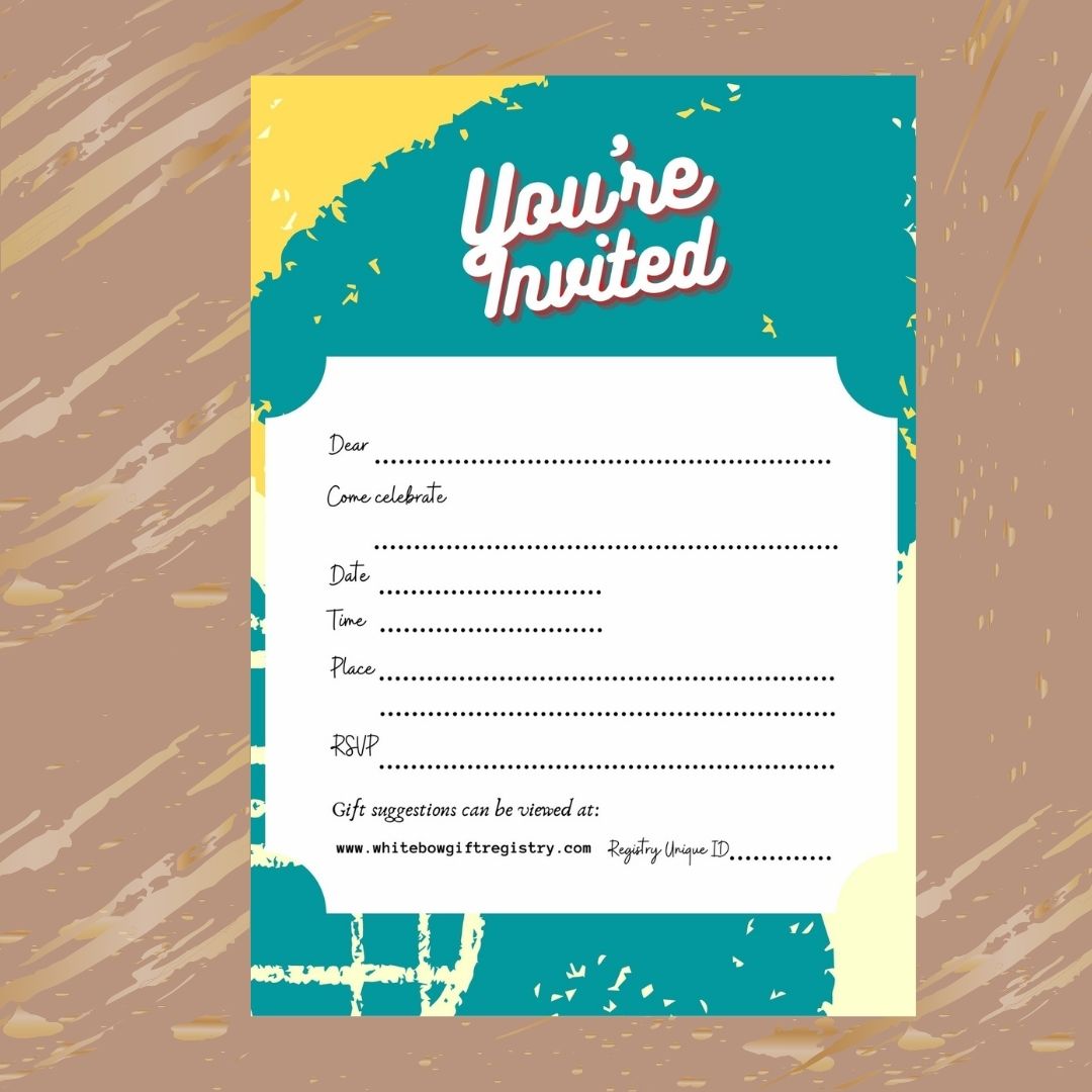 Invitation Template – Green and Yellow Design